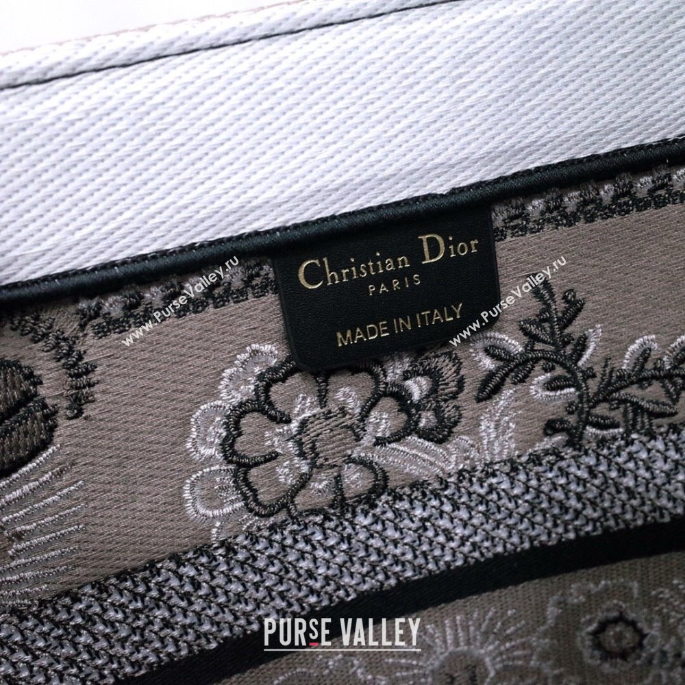 Dior Medium Book Tote in Beige Multicolor Butterfly Bandana Embroidery 2023 (DMZ-23111328)