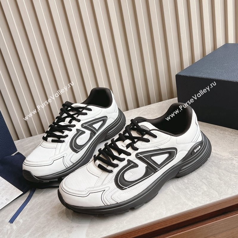 Dior B30 Sneakers in CD Mesh and Technical Fabric White/Black 2024 090501 (HQG-240905027)