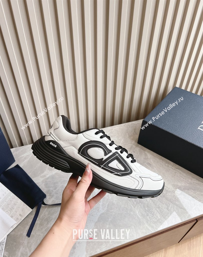 Dior B30 Sneakers in CD Mesh and Technical Fabric White/Black 2024 090501 (HQG-240905027)