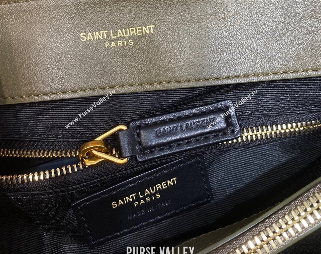 Saint Laurent Large Loulou Bag in "Y" Leather 459749 Army Green/Gold 2024 (DL-24060421)