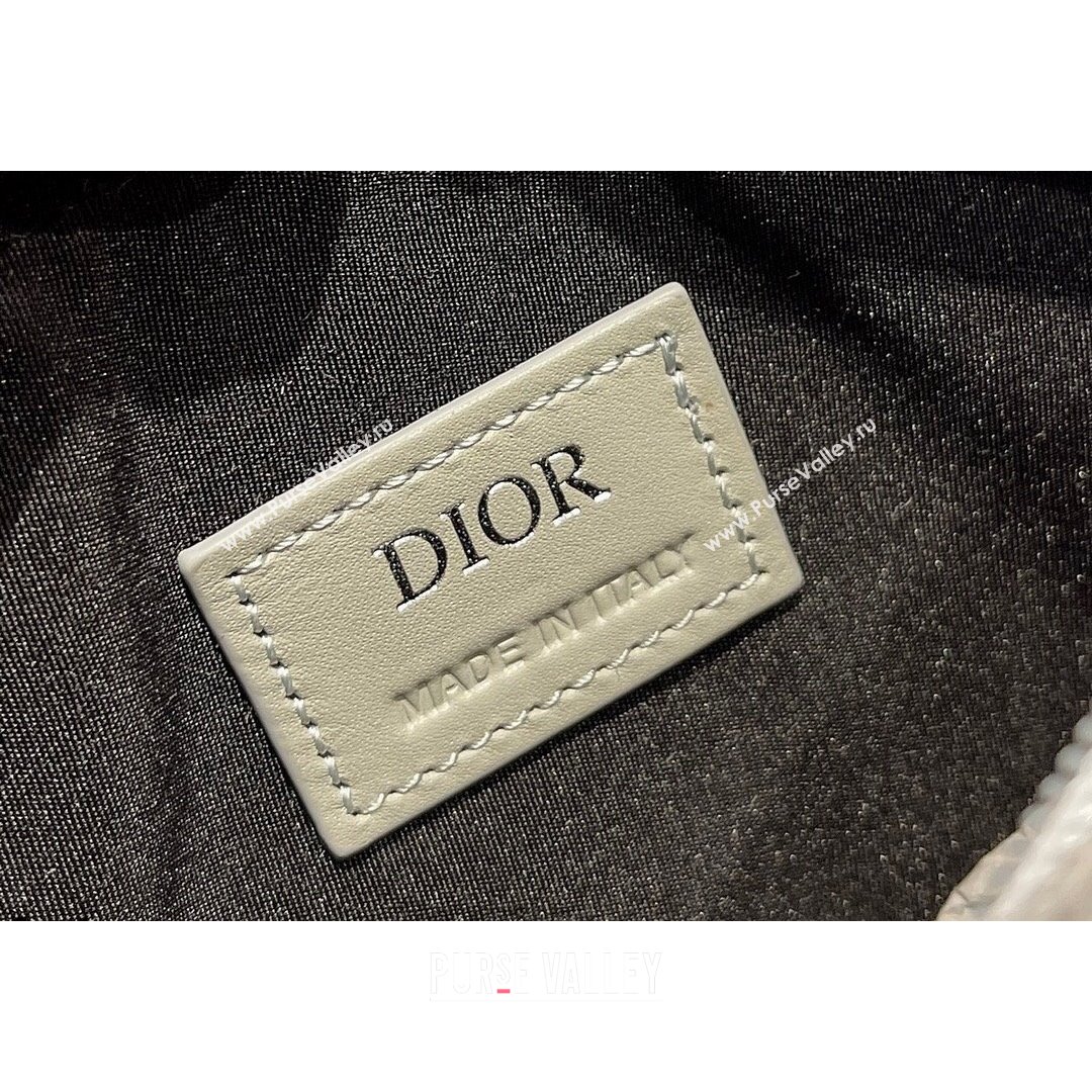 Dior Mens World Tour Saddle Belt Bag in White Oblique Galaxy Canvas 2021 (XXG-21090743)