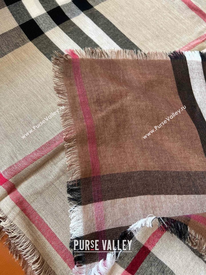 Burberry Check Cashmere Silk Scarf B011002 2025 Top Quality (O-25011002)