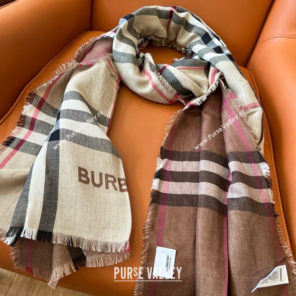 Burberry Check Cashmere Silk Scarf B011002 2025 Top Quality (O-25011002)