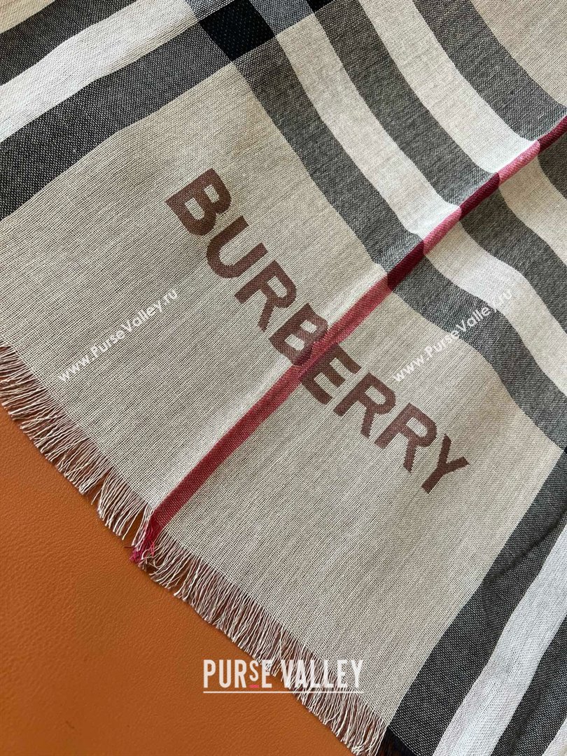 Burberry Check Cashmere Silk Scarf B011002 2025 Top Quality (O-25011002)