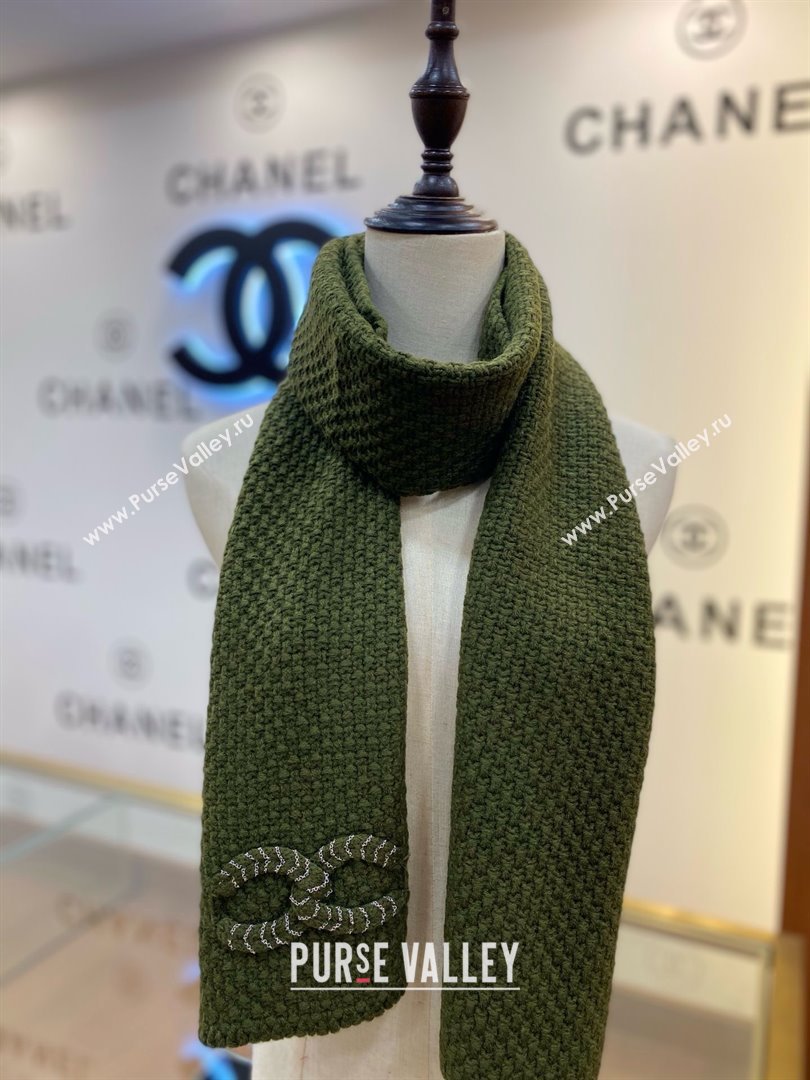 Chanel Cashmere Cashmere Scarf CH011005 Green 2025 Top Quality (WTZ-25011005)