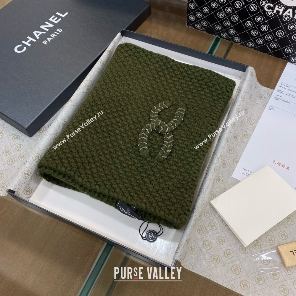 Chanel Cashmere Cashmere Scarf CH011005 Green 2025 Top Quality (WTZ-25011005)