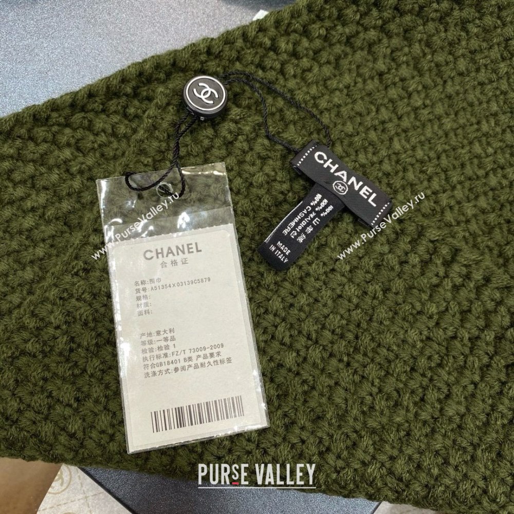 Chanel Cashmere Cashmere Scarf CH011005 Green 2025 Top Quality (WTZ-25011005)