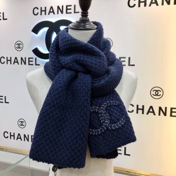 Chanel Cashmere Cashmere Scarf CH011006 Blue 2025 Top Quality (WTZ-25011006)