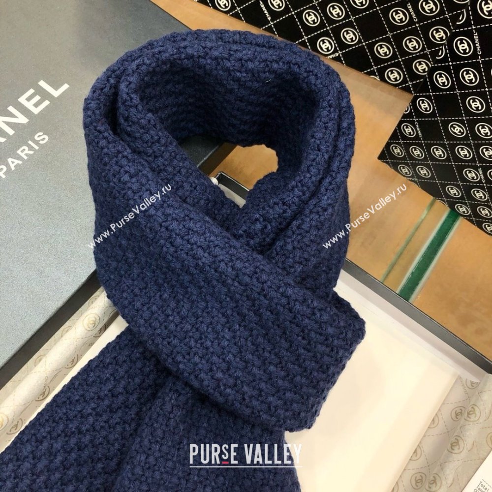 Chanel Cashmere Cashmere Scarf CH011006 Blue 2025 Top Quality (WTZ-25011006)