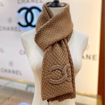 Chanel Cashmere Cashmere Scarf CH011008 Brown 2025 Top Quality (WTZ-25011008)