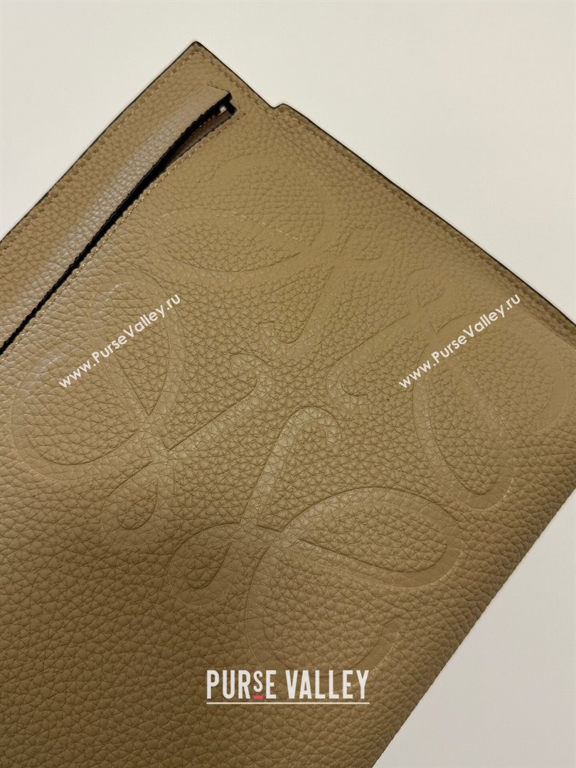 Loewe T Pouch in Grained Calfskin Beige 2023 TOP (KEKE-23122702)