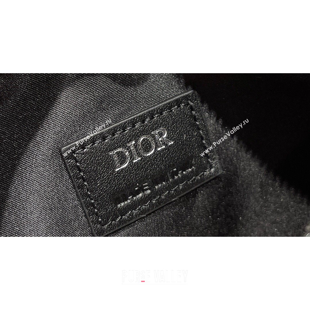 Dior Mens World Tour Saddle Belt Bag in Blue Oblique Galaxy Canvas 2021 (XXG-21090742)