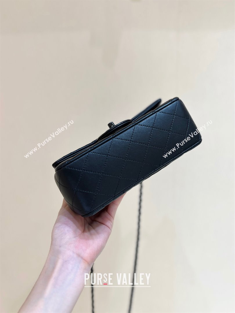 Chanel Lambskin Mini Flap Bag with Top Handle AS2431 All Black 2024 Top Quality (SHUNY-24091303)