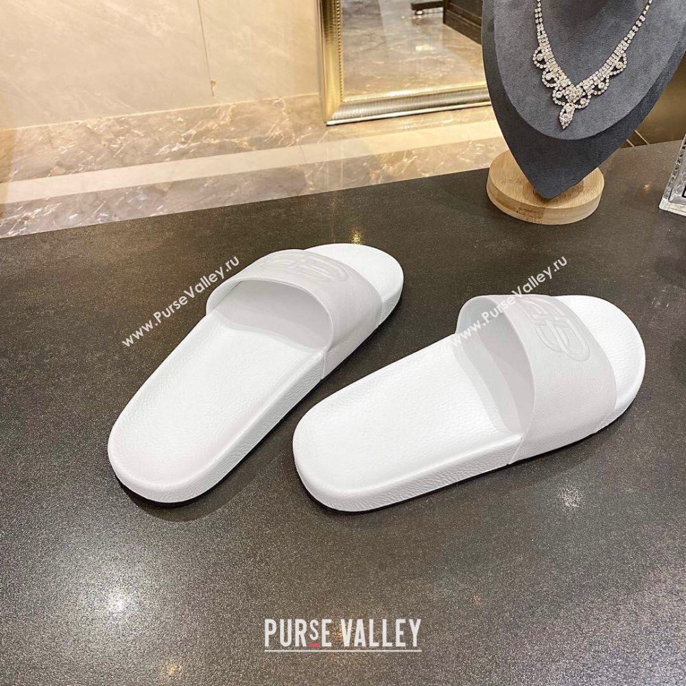 Balenciaga BB Slide Sandals All White 2020 (For Women and Men) (MD-20120373)