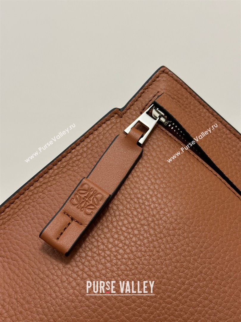 Loewe T Pouch in Grained Calfskin Brown 2023 TOP (KEKE-23122703)