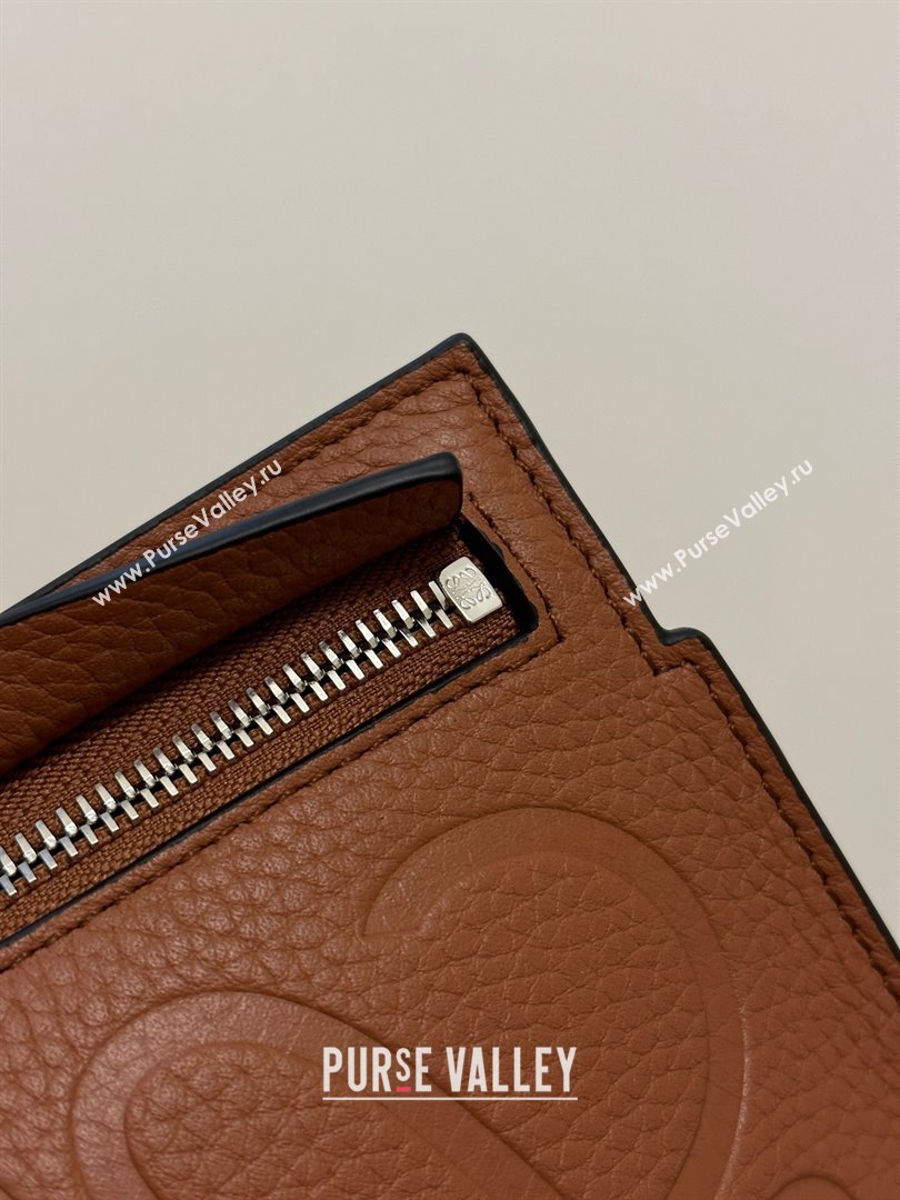 Loewe T Pouch in Grained Calfskin Brown 2023 TOP (KEKE-23122703)