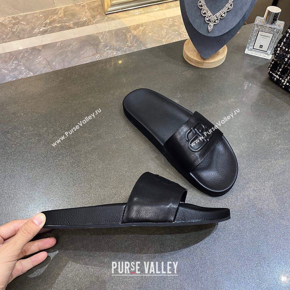 Balenciaga BB Slide Sandals All Black 2020 (For Women and Men) (MD-20120376)