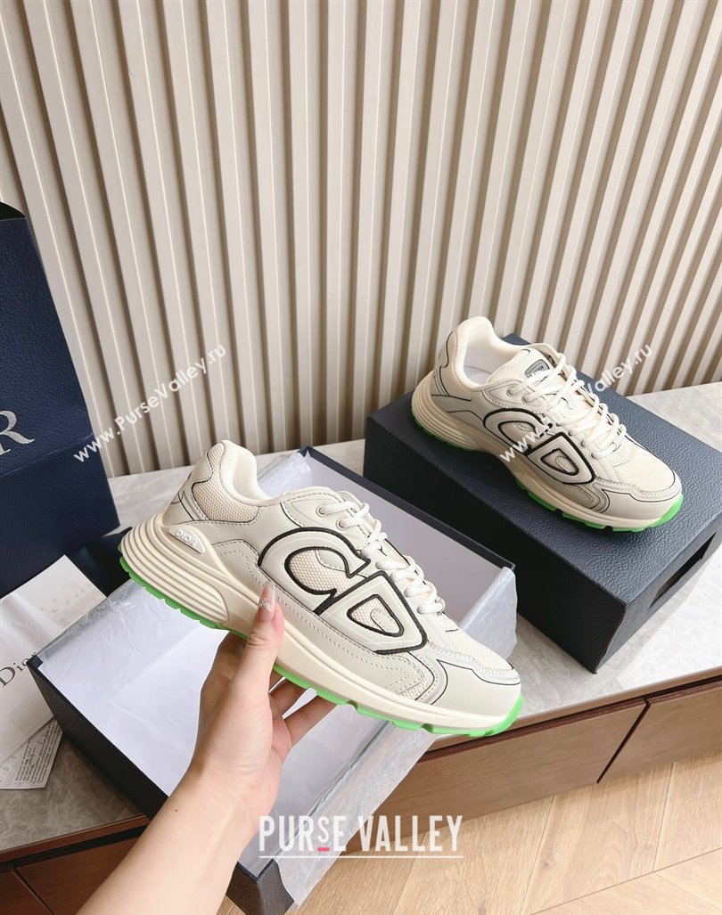 Dior B30 Sneakers in CD Mesh and Technical Fabric White 2024 090505 (HQG-240905031)