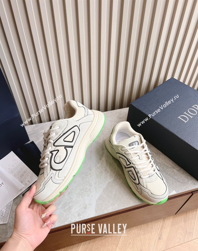 Dior B30 Sneakers in CD Mesh and Technical Fabric White 2024 090505 (HQG-240905031)