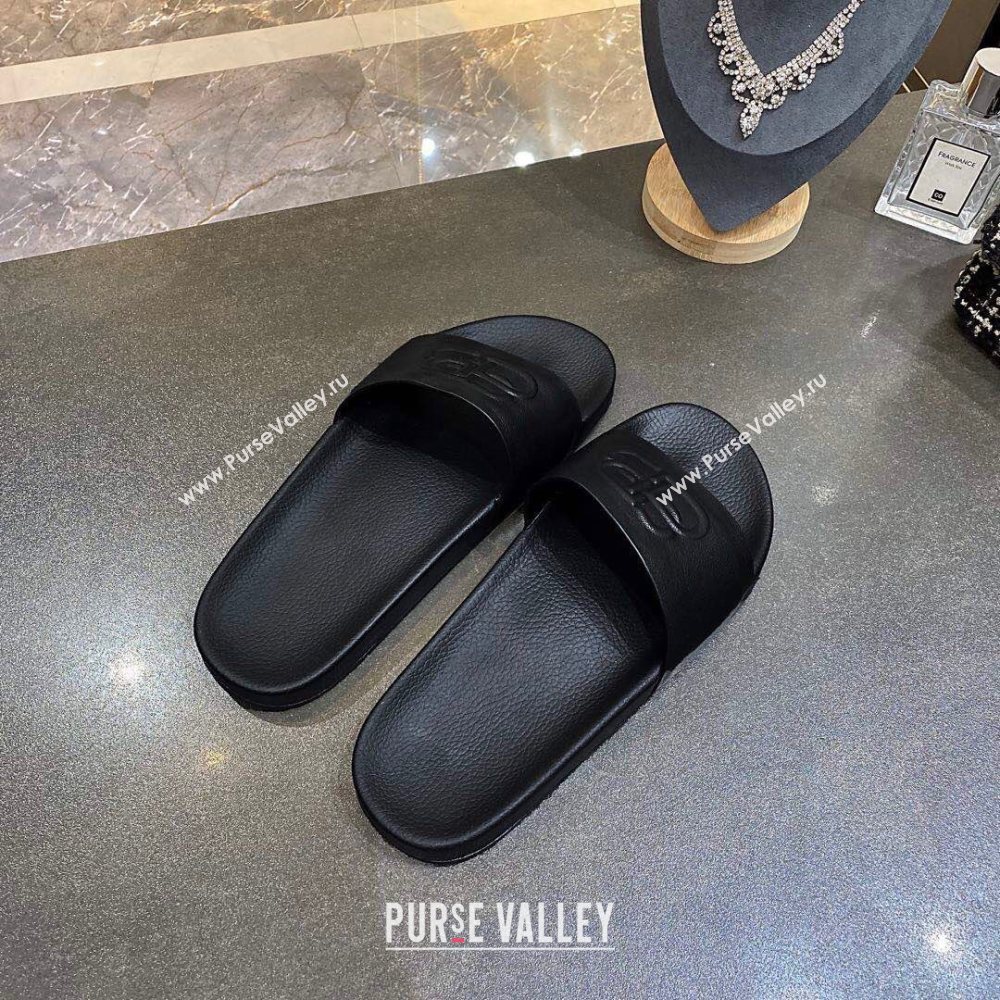 Balenciaga BB Slide Sandals All Black 2020 (For Women and Men) (MD-20120376)