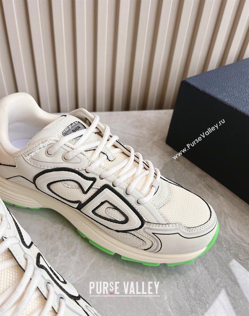 Dior B30 Sneakers in CD Mesh and Technical Fabric White 2024 090505 (HQG-240905031)