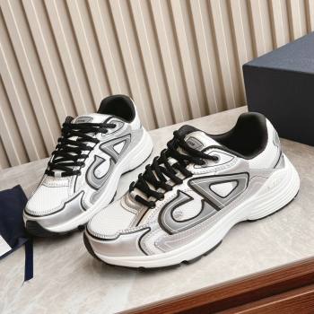 Dior B30 Sneakers in CD Mesh and Technical Fabric Silver/Grey 2024 090506 (HQG-240905032)