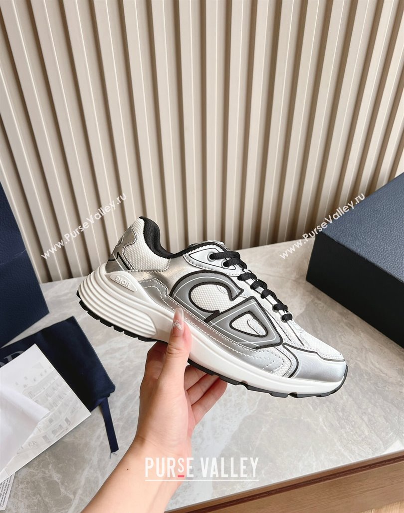 Dior B30 Sneakers in CD Mesh and Technical Fabric Silver/Grey 2024 090506 (HQG-240905032)