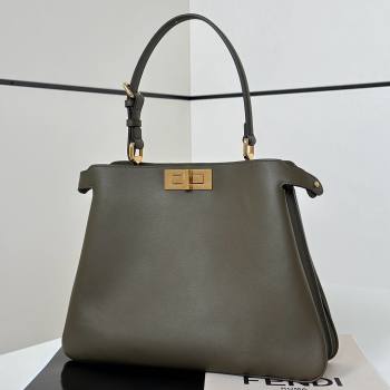 Fendi Peekaboo Soft Medium Bag in Cappuccino-coloured Leather Bag 80172 Green 2024 Top (CL-24102924)