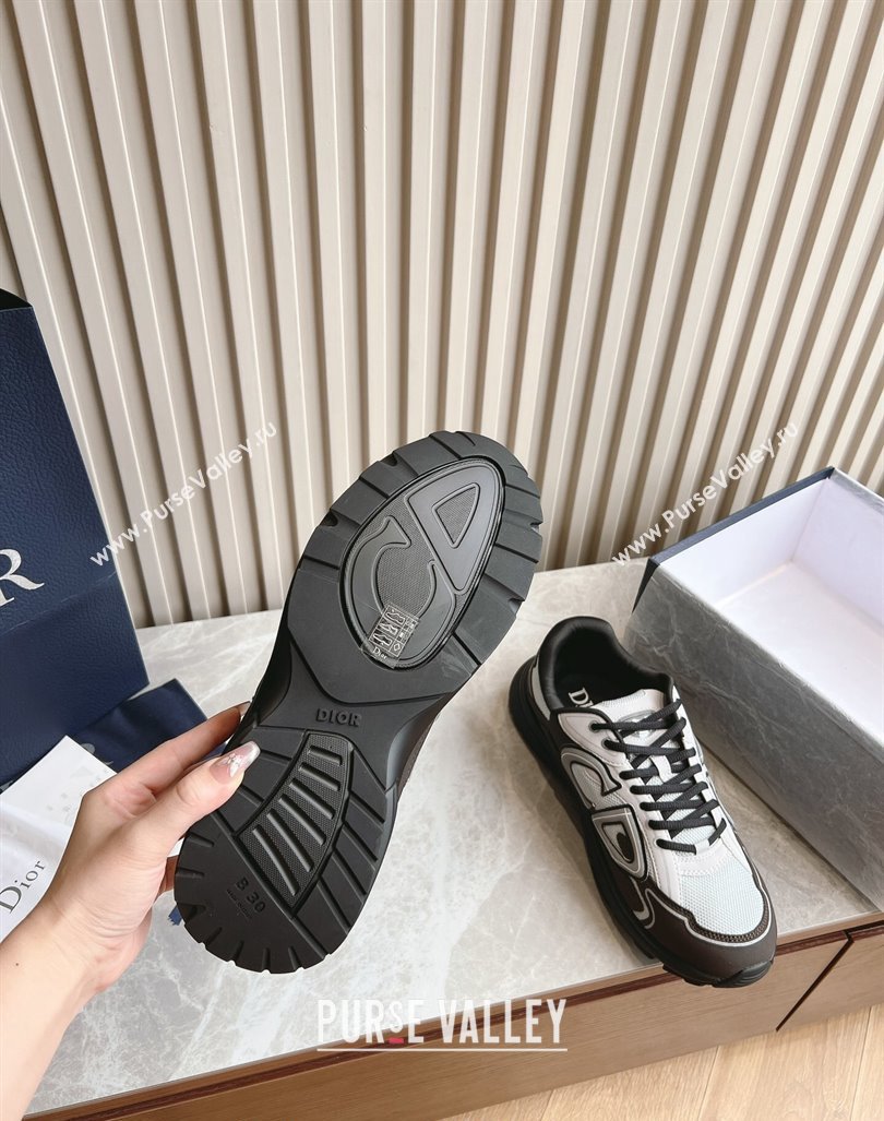 Dior B30 Sneakers in CD Mesh and Technical Fabric Dark Grey 2024 090507 (HQG-240905033)