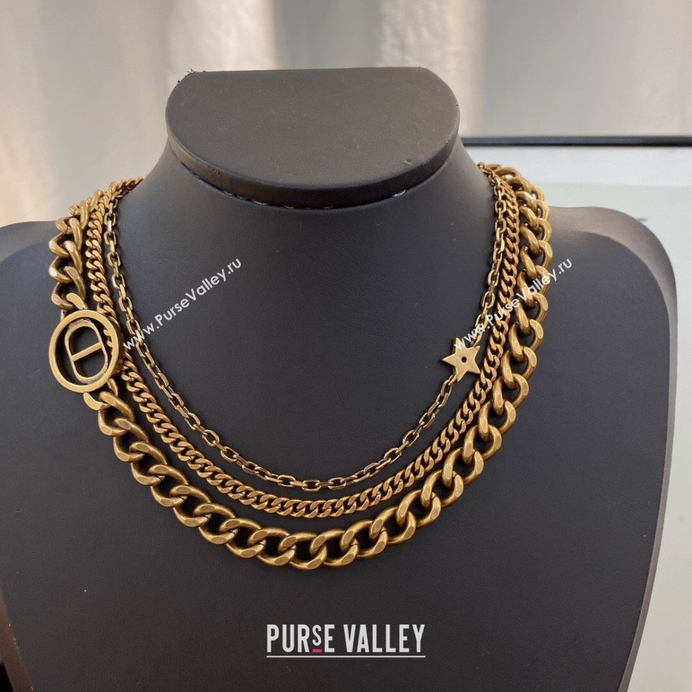 Dior 30 Montaigne Necklace D111423 Gold 2023 (YF-23111423)