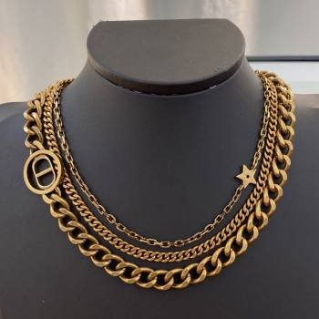 Dior 30 Montaigne Necklace D111423 Gold 2023 (YF-23111423)