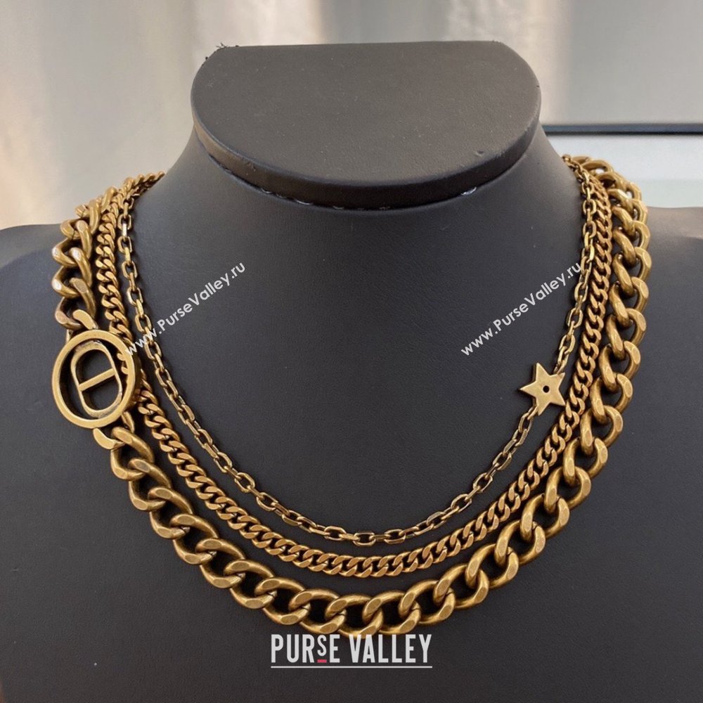 Dior 30 Montaigne Necklace D111423 Gold 2023 (YF-23111423)