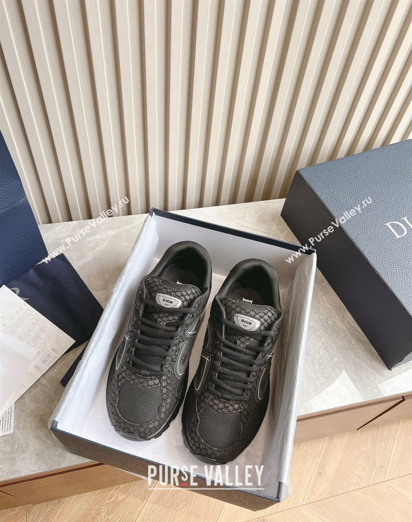 Dior B30 Sneakers in CD Mesh and Embossed Fabric Black 2024 0905 (HQG-240905034)