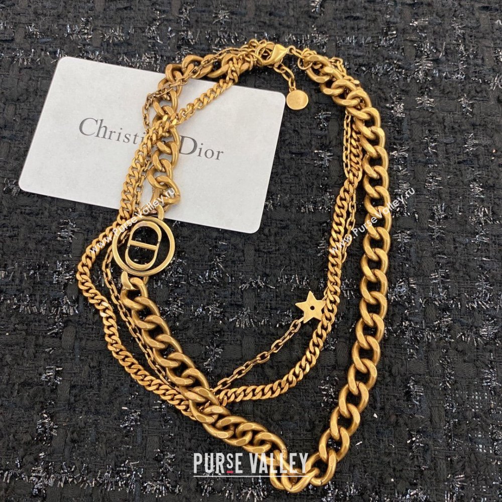 Dior 30 Montaigne Necklace D111423 Gold 2023 (YF-23111423)