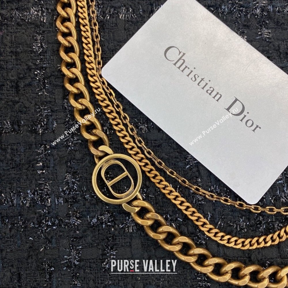 Dior 30 Montaigne Necklace D111423 Gold 2023 (YF-23111423)