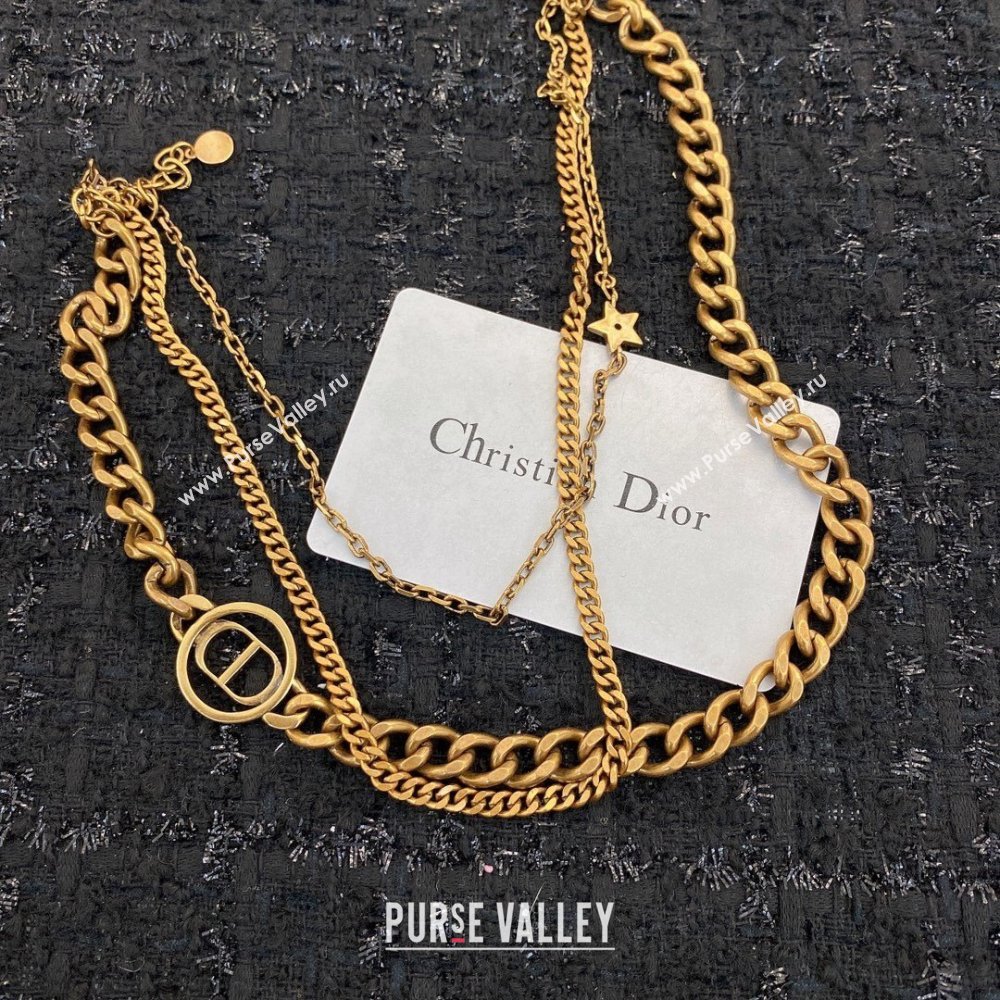 Dior 30 Montaigne Necklace D111423 Gold 2023 (YF-23111423)