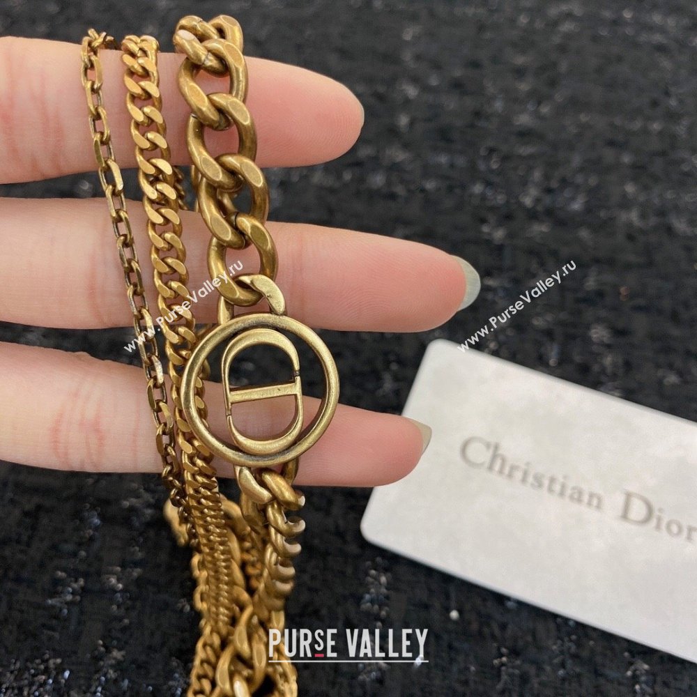 Dior 30 Montaigne Necklace D111423 Gold 2023 (YF-23111423)