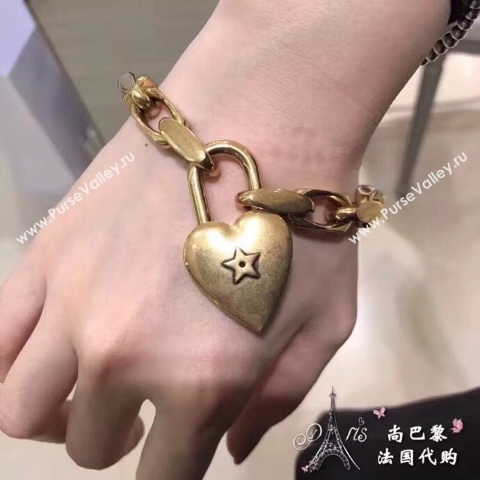 Dior Heart Lock Bracelet D111424 Gold 2023 (YF-23111424)