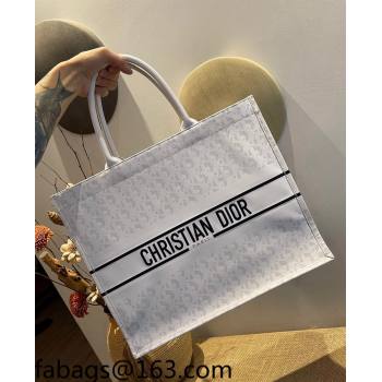 Dior Large Book Tote Bag in Perforate Leather White 2021 (XXG-21090716)