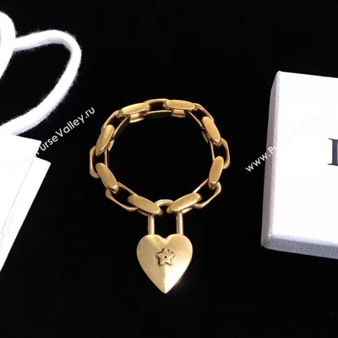 Dior Heart Lock Bracelet D111424 Gold 2023 (YF-23111424)