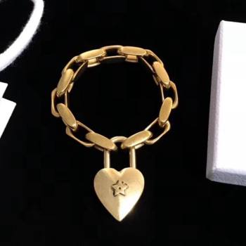 Dior Heart Lock Bracelet D111424 Gold 2023 (YF-23111424)