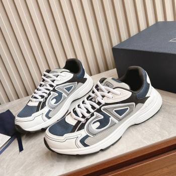 Dior B30 Sneakers in CD Mesh and Technical Fabric Dark Blue 2024 090508 (HQG-240905035)