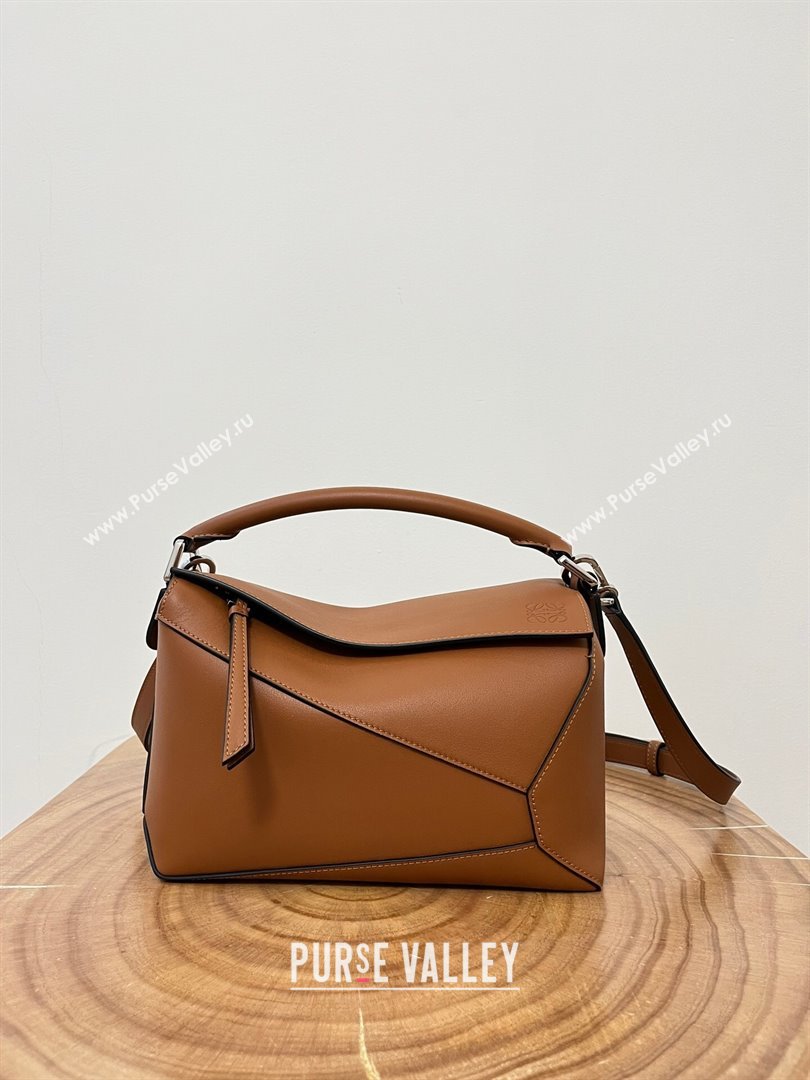 Loewe Small Puzzle Bag in Classic Calfskin 9311L Caramel 2023 TOP (KEKE-23122707)