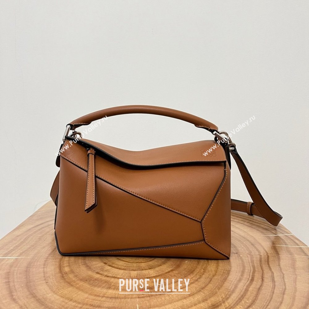 Loewe Small Puzzle Bag in Classic Calfskin 9311L Caramel 2023 TOP (KEKE-23122707)