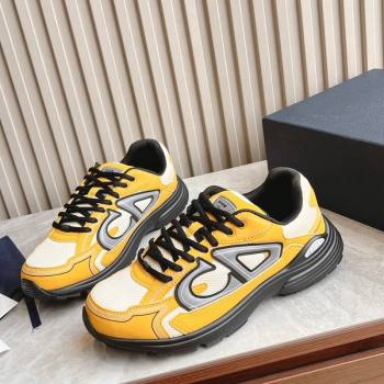 Dior B30 Sneakers in CD Mesh and Technical Fabric Yellow 2024 0905 (HQG-240905036)