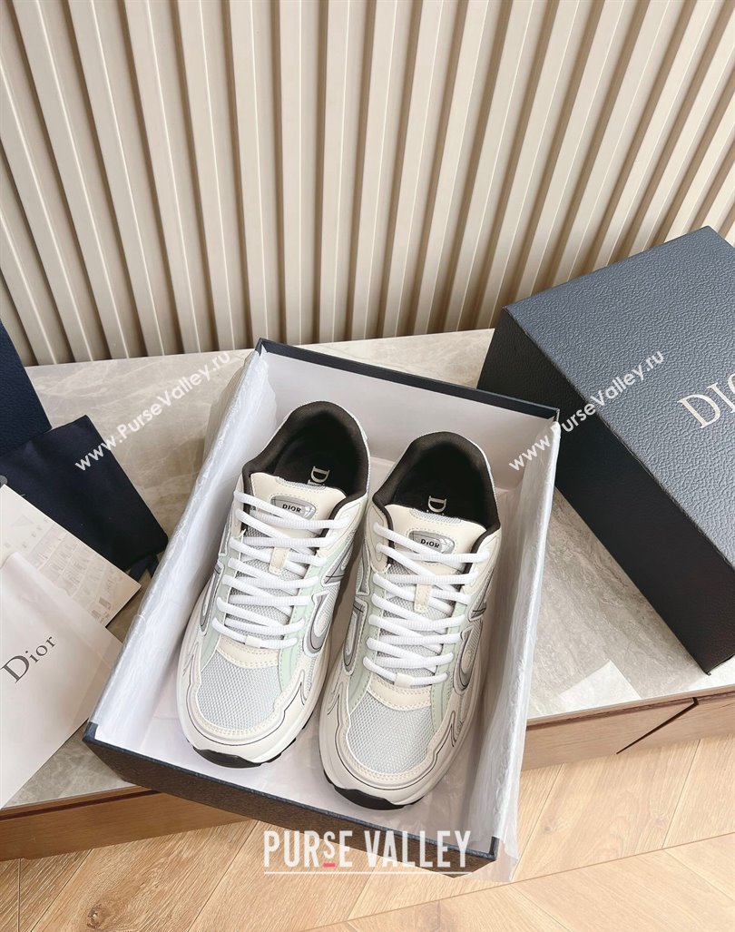 Dior B30 Sneakers in CD Mesh and Technical Fabric White/Green 2024 090509 (HQG-240905037)