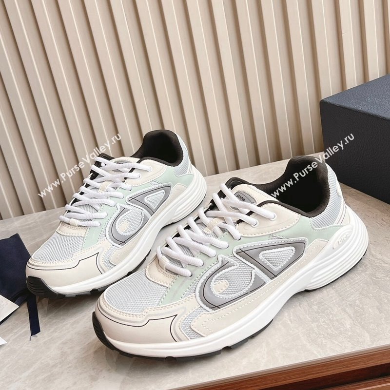 Dior B30 Sneakers in CD Mesh and Technical Fabric White/Green 2024 090509 (HQG-240905037)