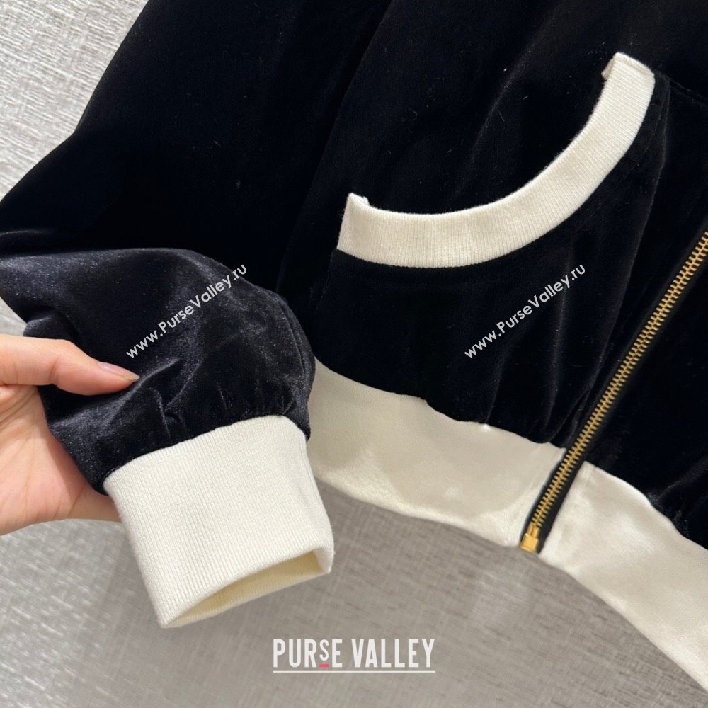 Prada Velvet Jacket and Pants P022722 Black 2024 (Q-24022722)