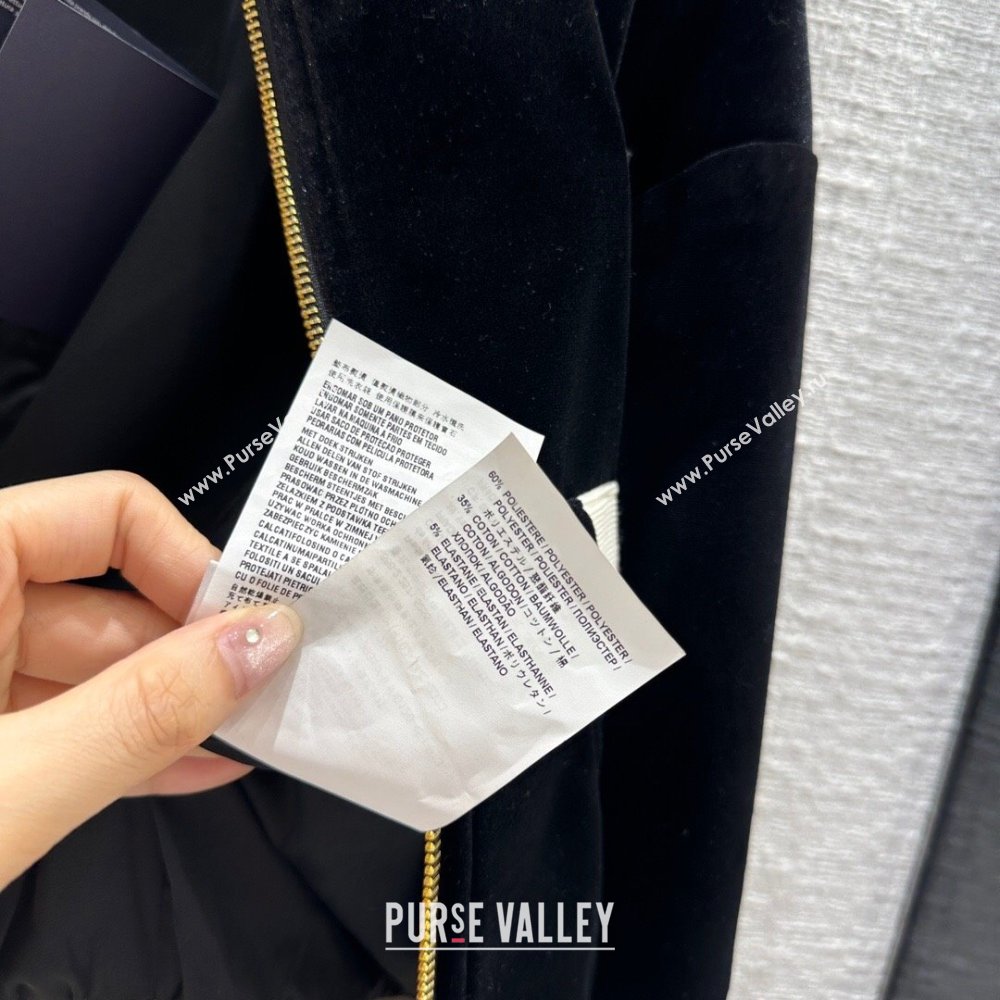 Prada Velvet Jacket and Pants P022722 Black 2024 (Q-24022722)