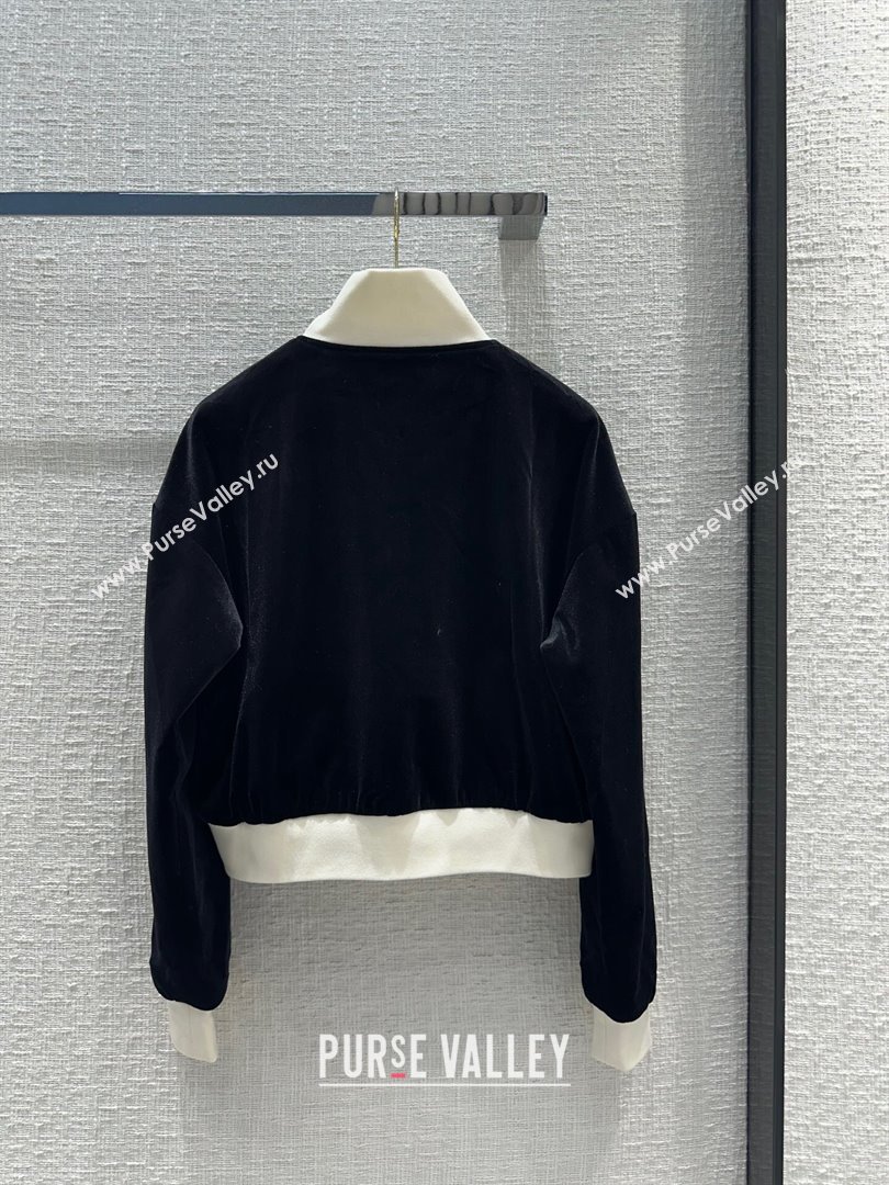 Prada Velvet Jacket and Pants P022722 Black 2024 (Q-24022722)